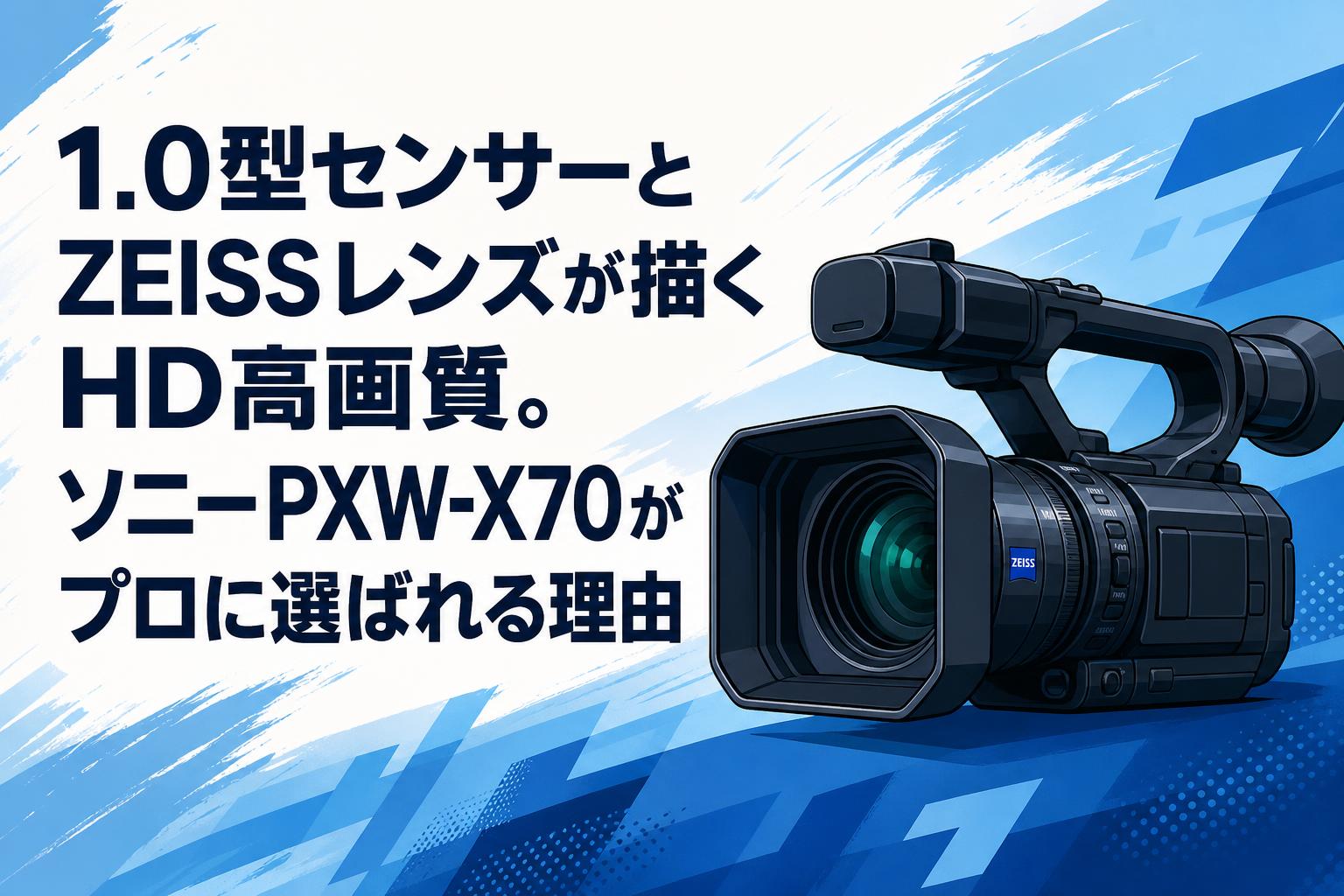 1.0型センサーとZEISSレンズが描くHD高画質。ソニーPXW-X70がプロに