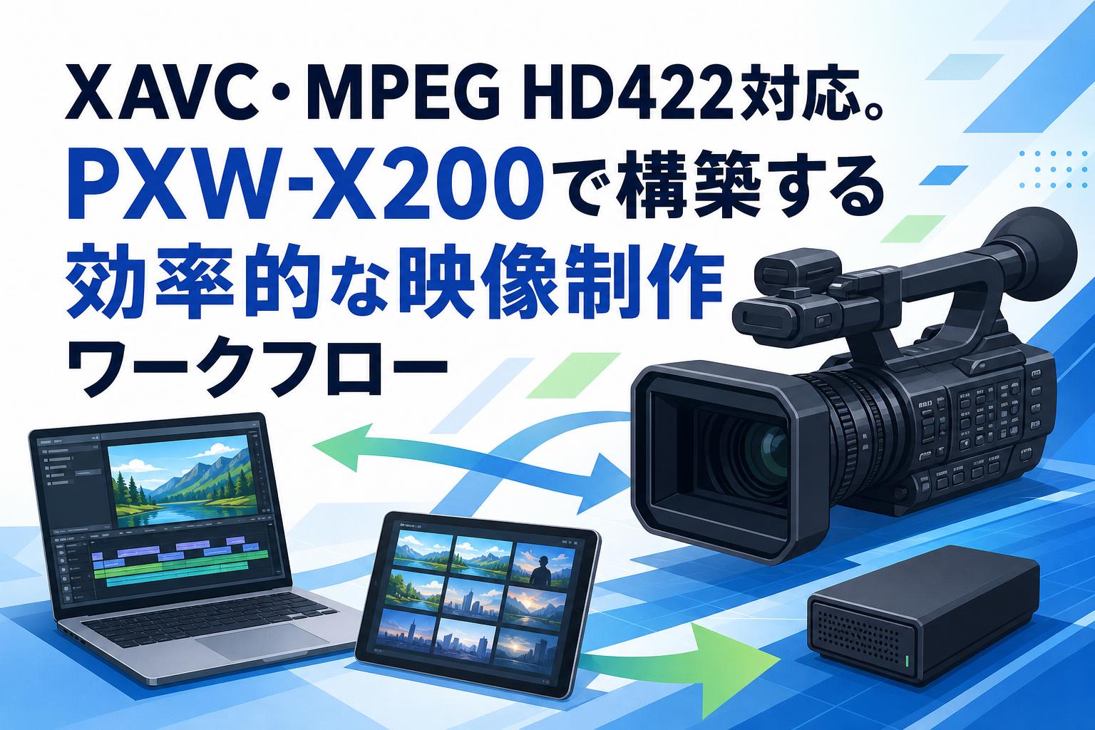 XAVC・MPEG HD422対応。PXW-X200で構築する効率的な映像制作