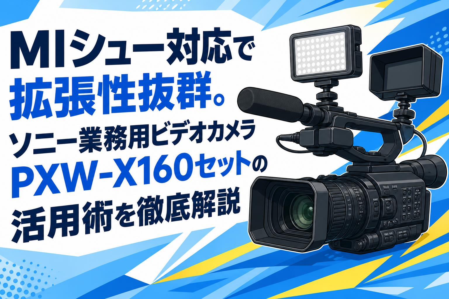 MIシュー対応で拡張性抜群。ソニー業務用ビデオカメラPXW-X160セットの