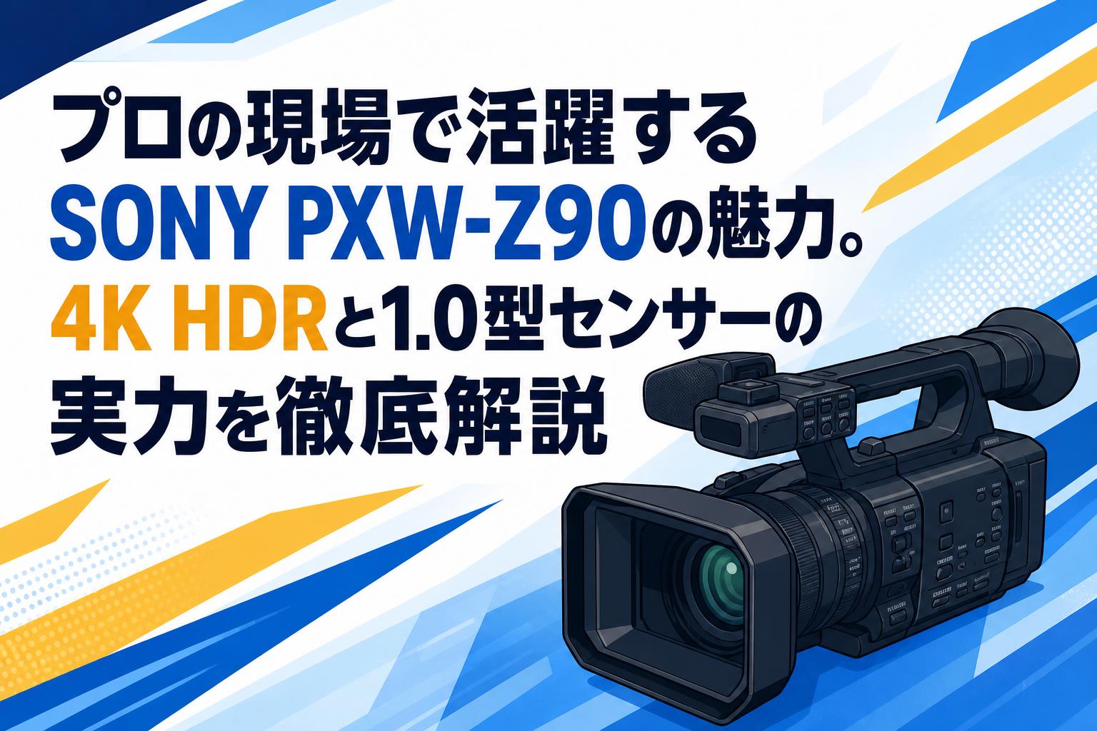 プロの現場で活躍するSONY PXW-Z90の魅力。4K HDRと1.0型センサーの