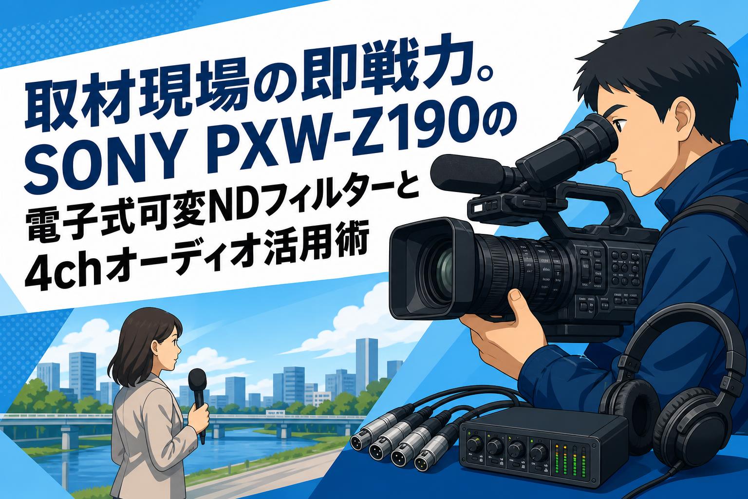 取材現場の即戦力。SONY PXW-Z190の電子式可変NDフィルターと4ch