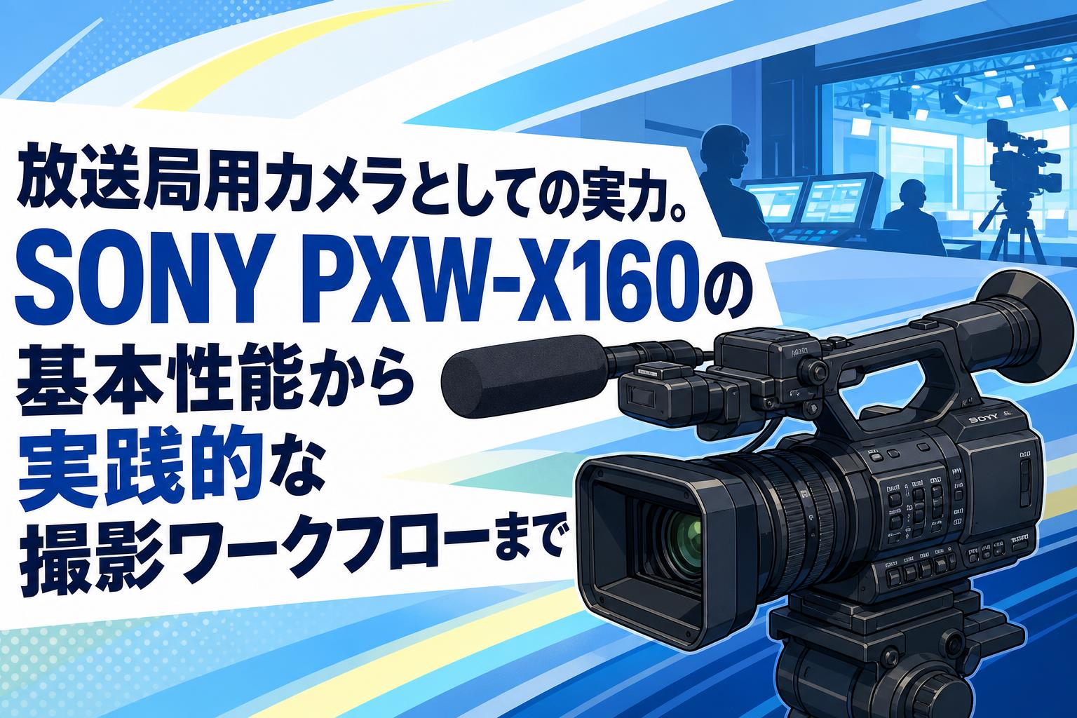 放送局用カメラとしての実力。SONY PXW-X160の基本性能から実践的な
