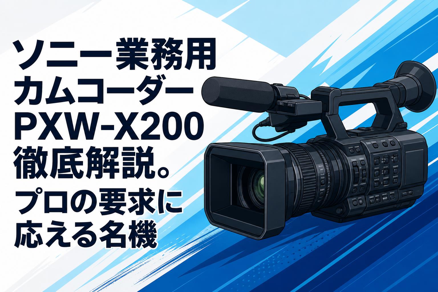 ソニー業務用カムコーダーPXW-X200徹底解説。プロの要求に応える名機