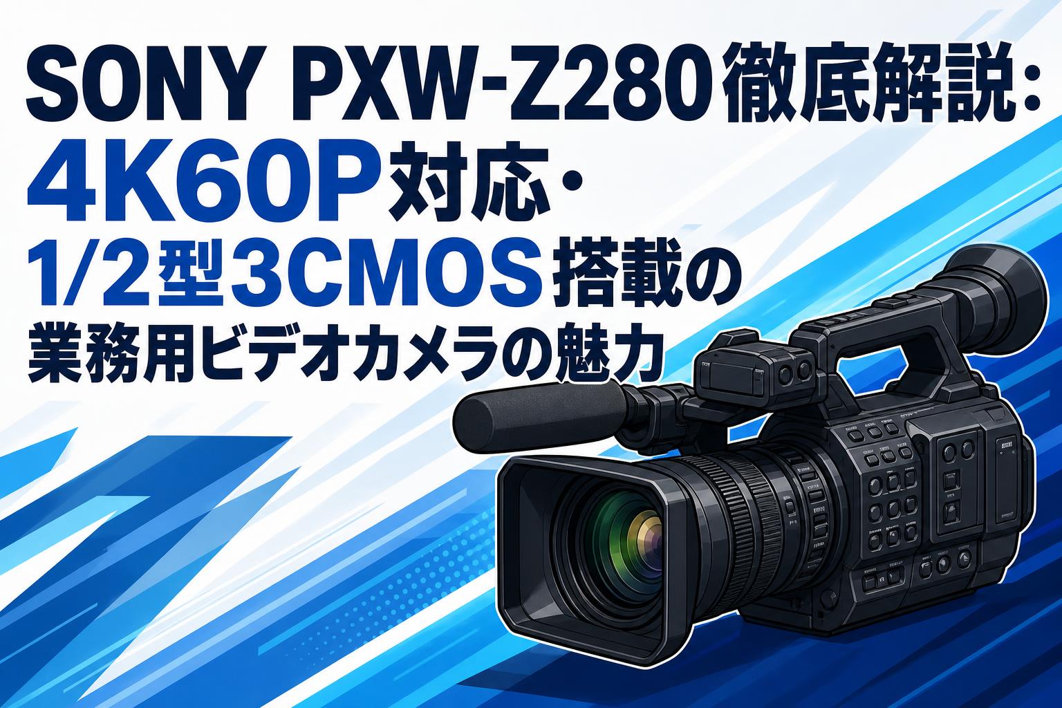 SONY PXW-Z280徹底解説：4K60P対応・1/2型3CMOS搭載の業務用ビデオ