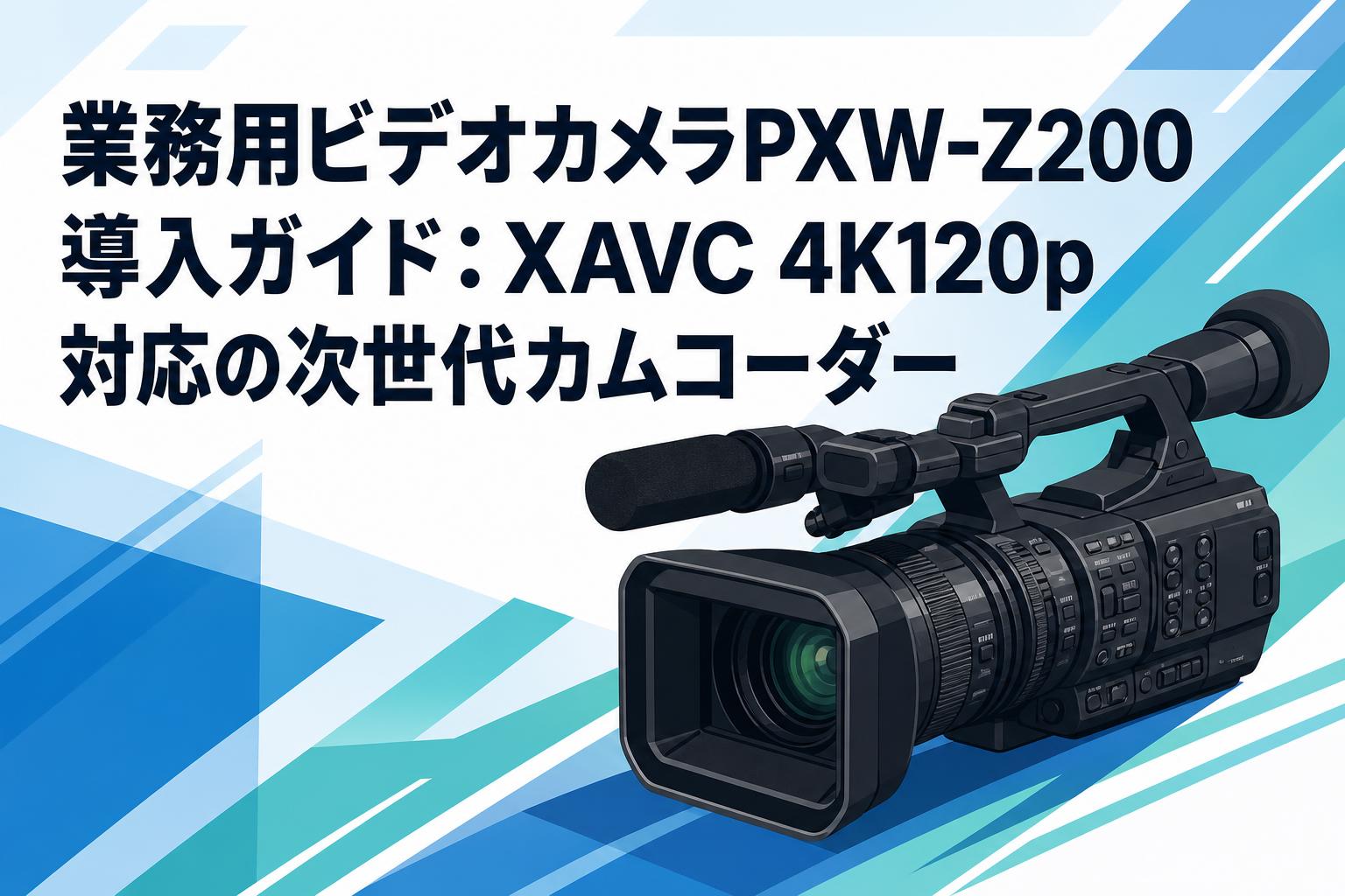 業務用ビデオカメラPXW-Z200導入ガイド：XAVC 4K120p対応の次世代