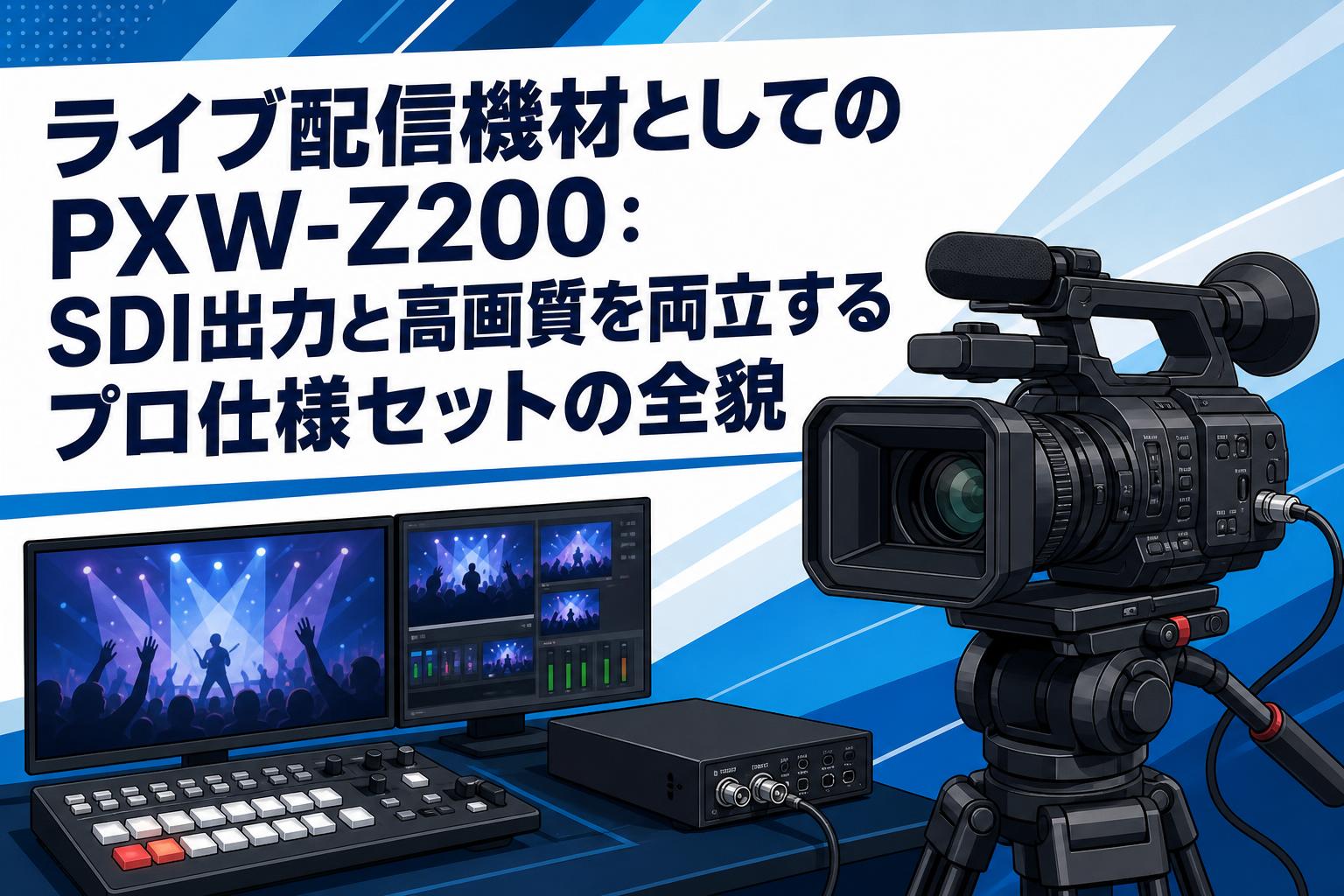 ライブ配信機材としてのPXW-Z200：SDI出力と高画質を両立するプロ仕様