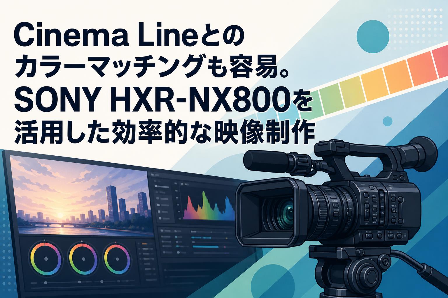 Cinema Lineとのカラーマッチングも容易。SONY HXR-NX800を活用した