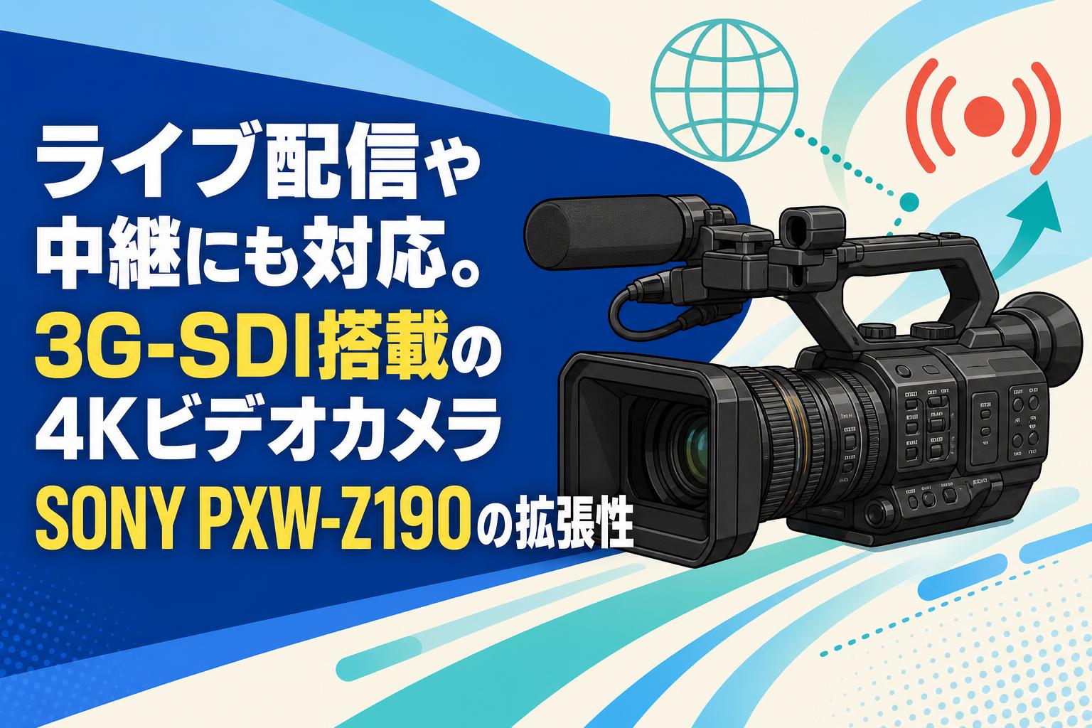 ライブ配信や中継にも対応。3G-SDI搭載の4KビデオカメラSONY PXW-Z190