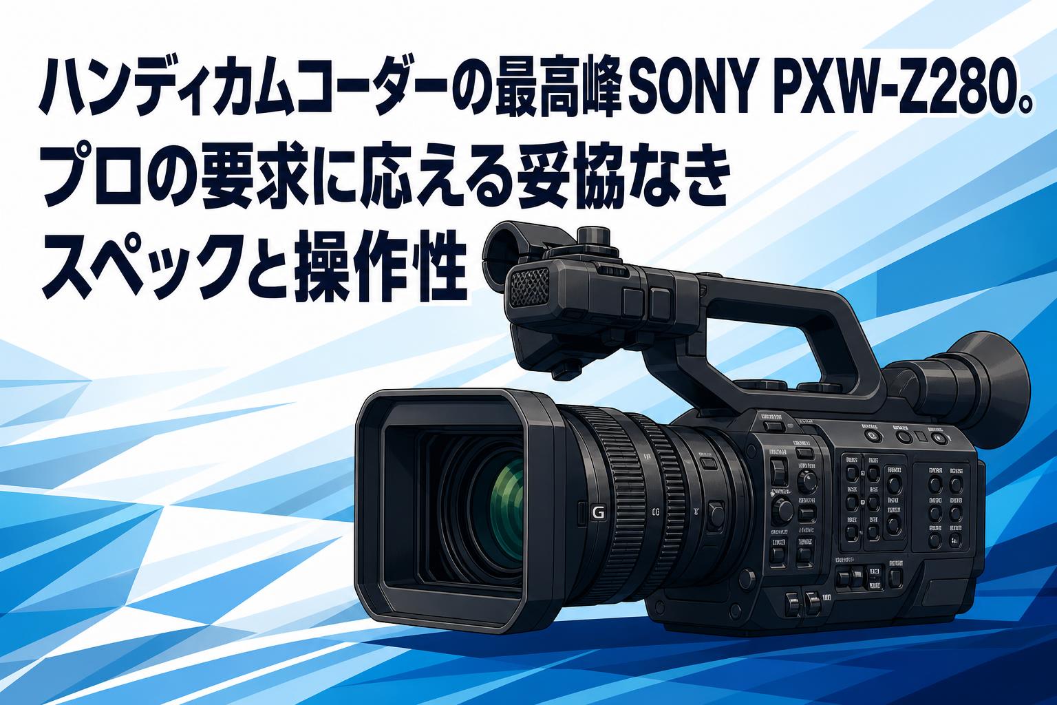 ハンディカムコーダーの最高峰SONY PXW-Z280。プロの要求に応える妥協