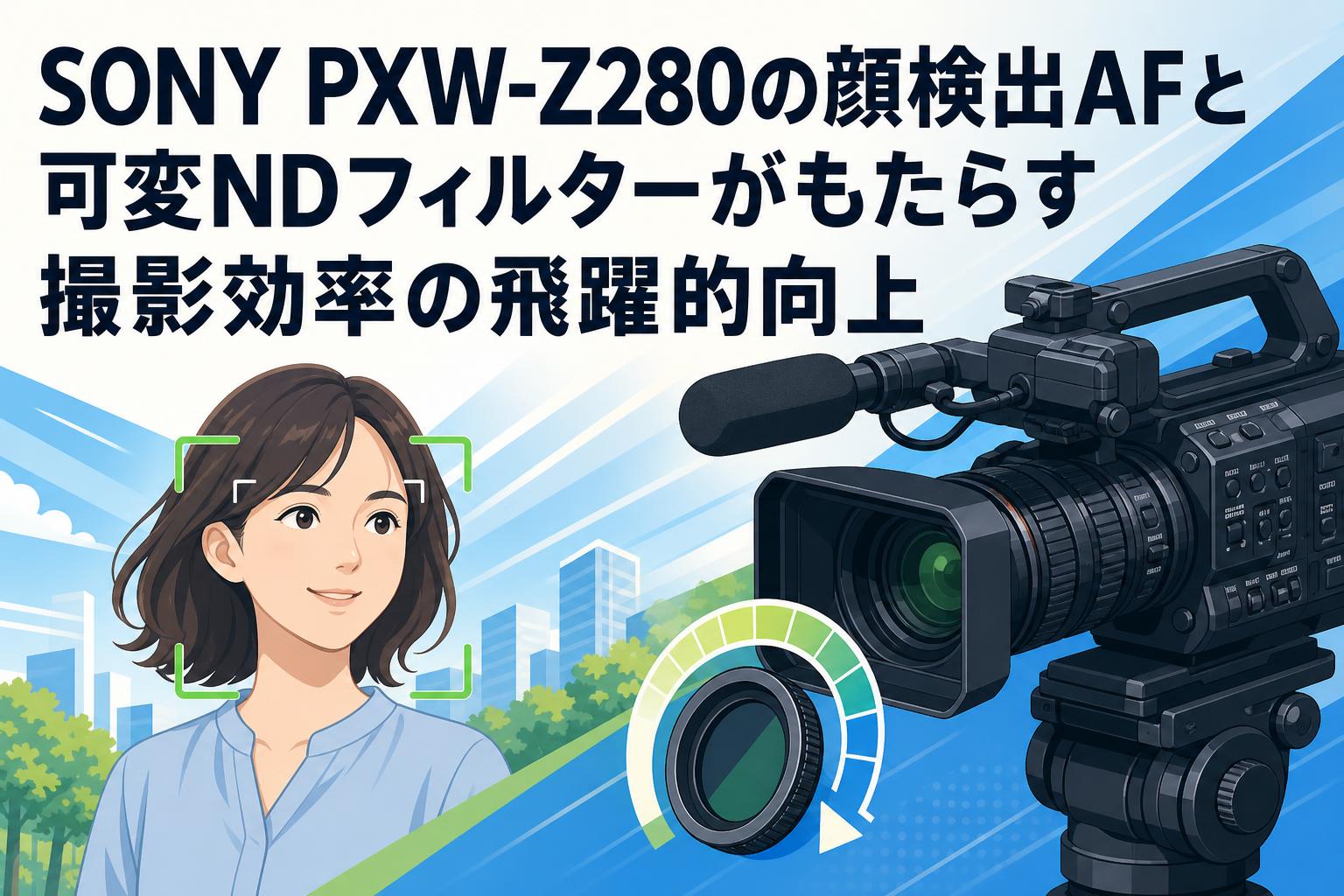 SONY PXW-Z280の顔検出AFと可変NDフィルターがもたらす撮影効率の飛躍