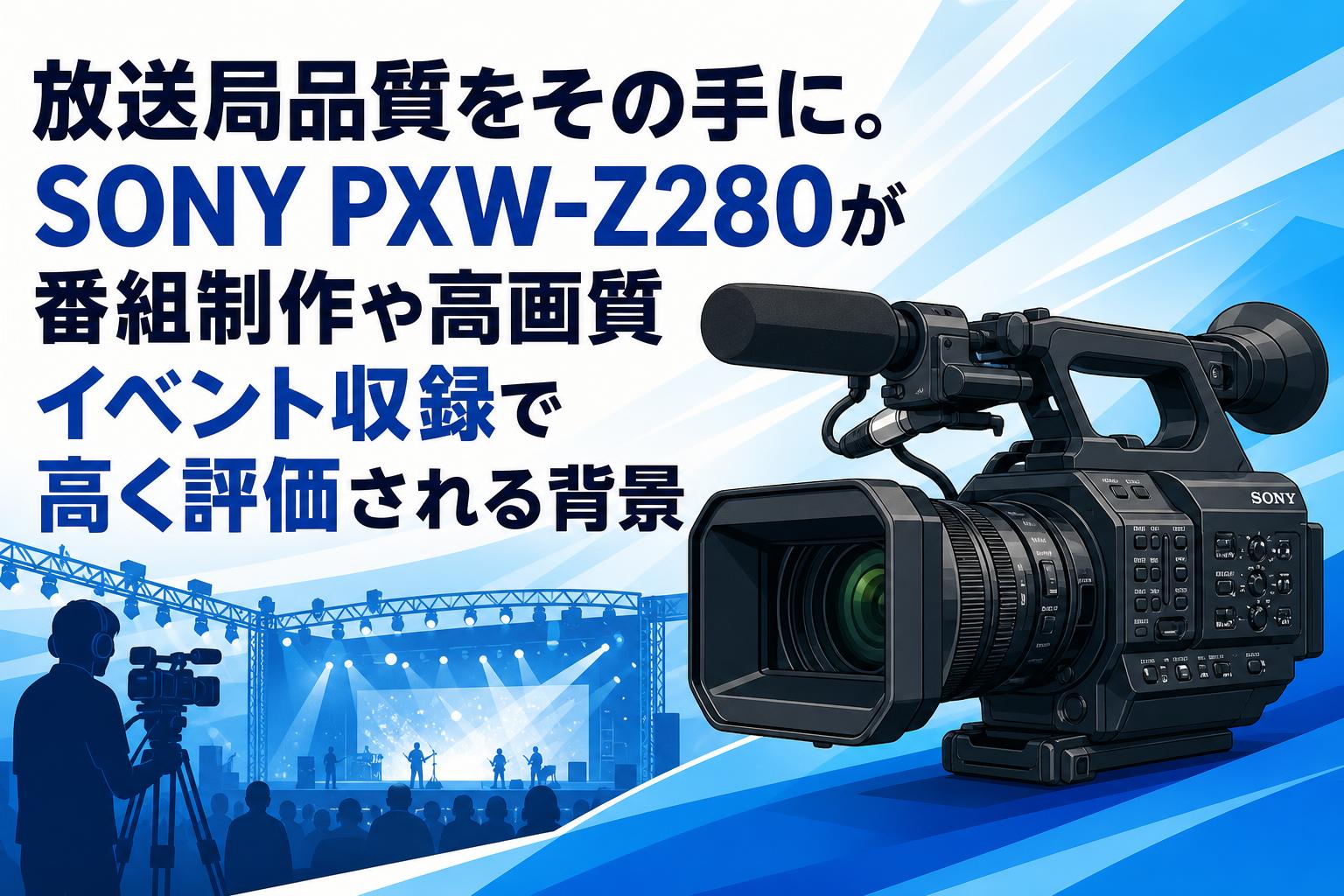 放送局品質をその手に。SONY PXW-Z280が番組制作や高画質イベント収録