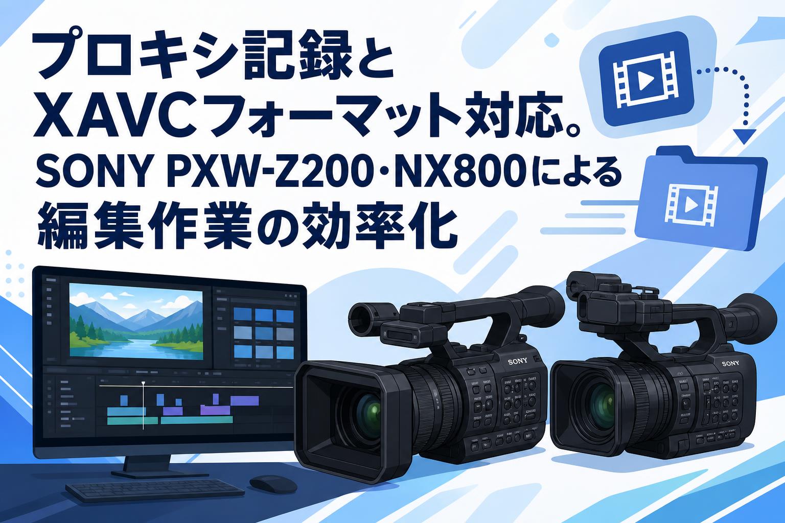 プロキシ記録とXAVCフォーマット対応。SONY PXW-Z200・NX800による編集