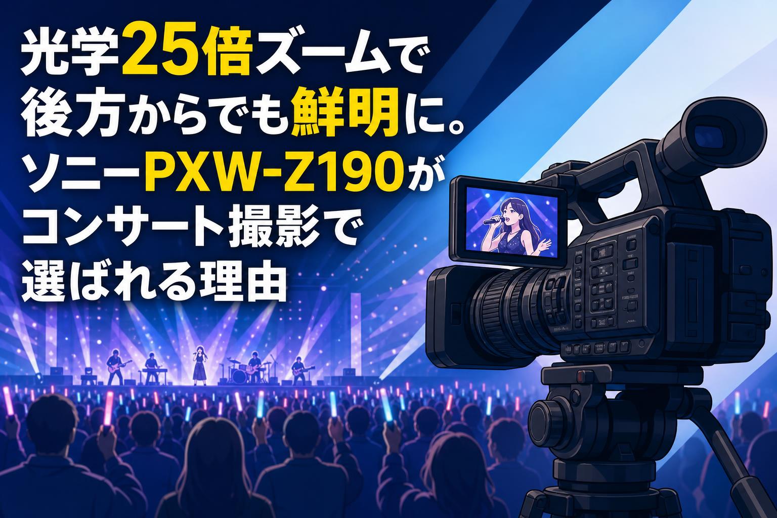 光学25倍ズームで後方からでも鮮明に。ソニーPXW-Z190がコンサート撮影