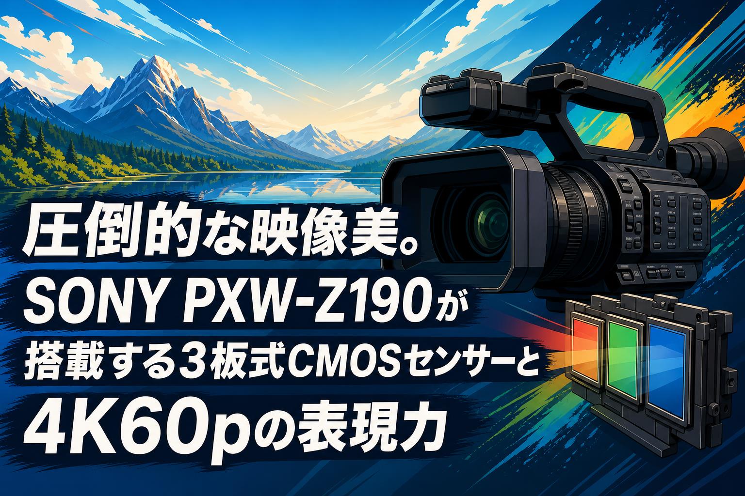 圧倒的な映像美。SONY PXW-Z190が搭載する3板式CMOSセンサーと4K60pの