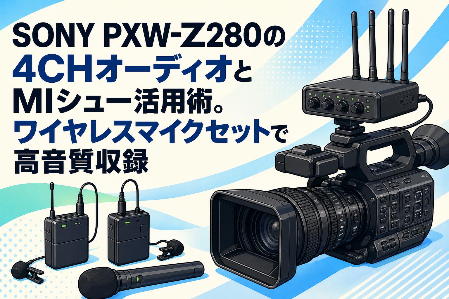 SONY PXW-Z280の4CHオーディオとMIシュー活用術。ワイヤレスマイク