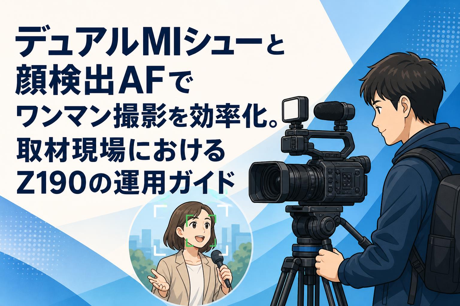 デュアルMIシューと顔検出AFでワンマン撮影を効率化。取材現場における
