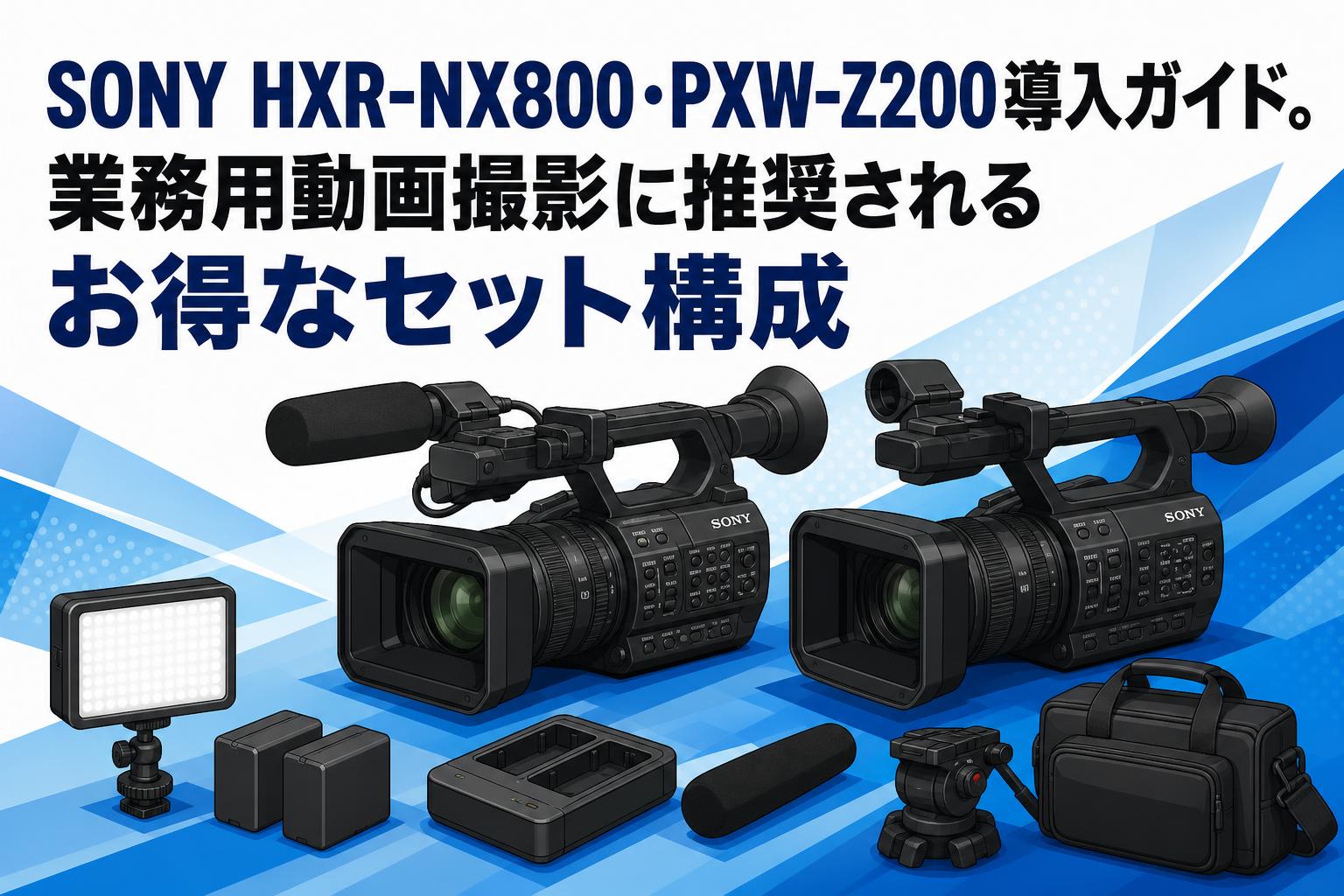 SONY HXR-NX800・PXW-Z200導入ガイド。業務用動画撮影に推奨されるお得