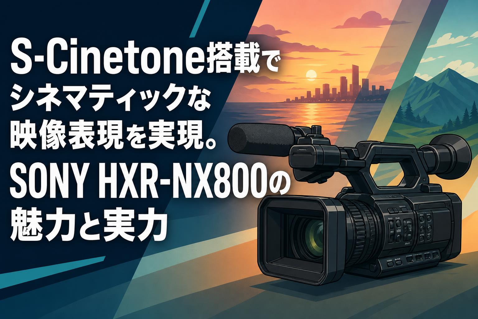 S-Cinetone搭載でシネマティックな映像表現を実現。SONY HXR-NX800の