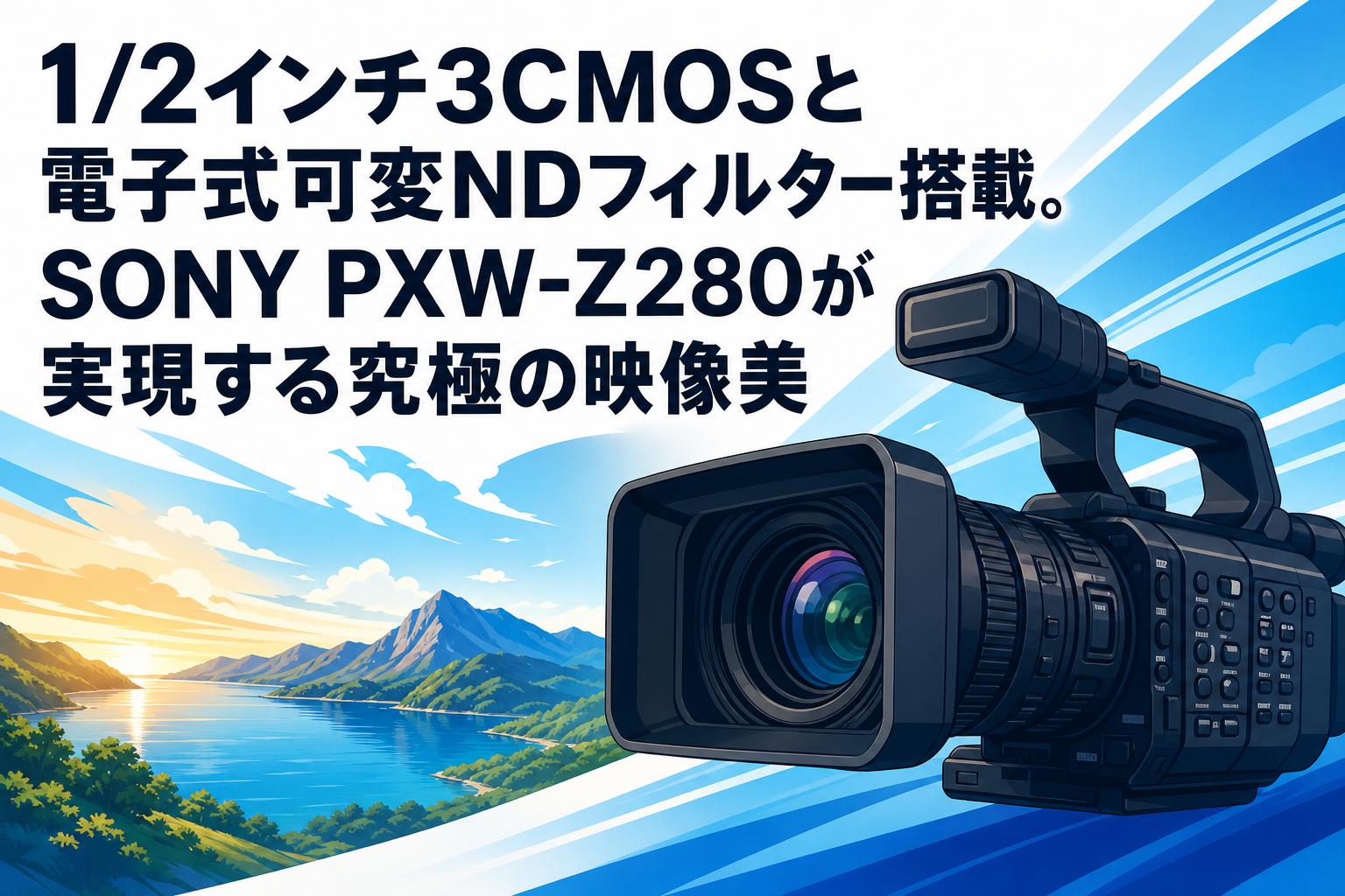 1/2インチ3CMOSと電子式可変NDフィルター搭載。SONY PXW-Z280が実現