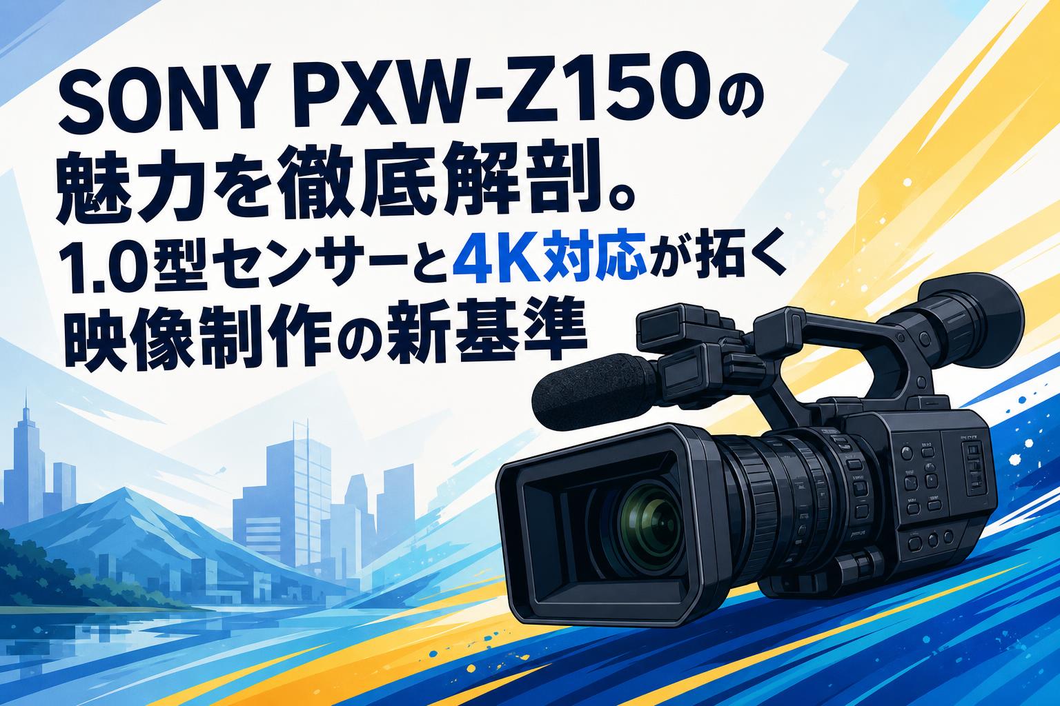 SONY PXW-Z150の魅力を徹底解剖。1.0型センサーと4K対応が拓く映像制作