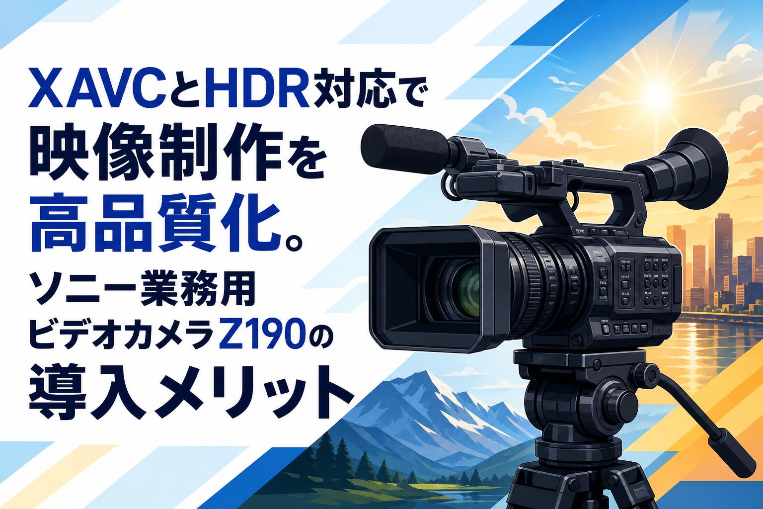 ビデオカメラ Jack XAVCとHDR対応で映像制作を高品質化。ソニー業務用ビデオカメラZ190の