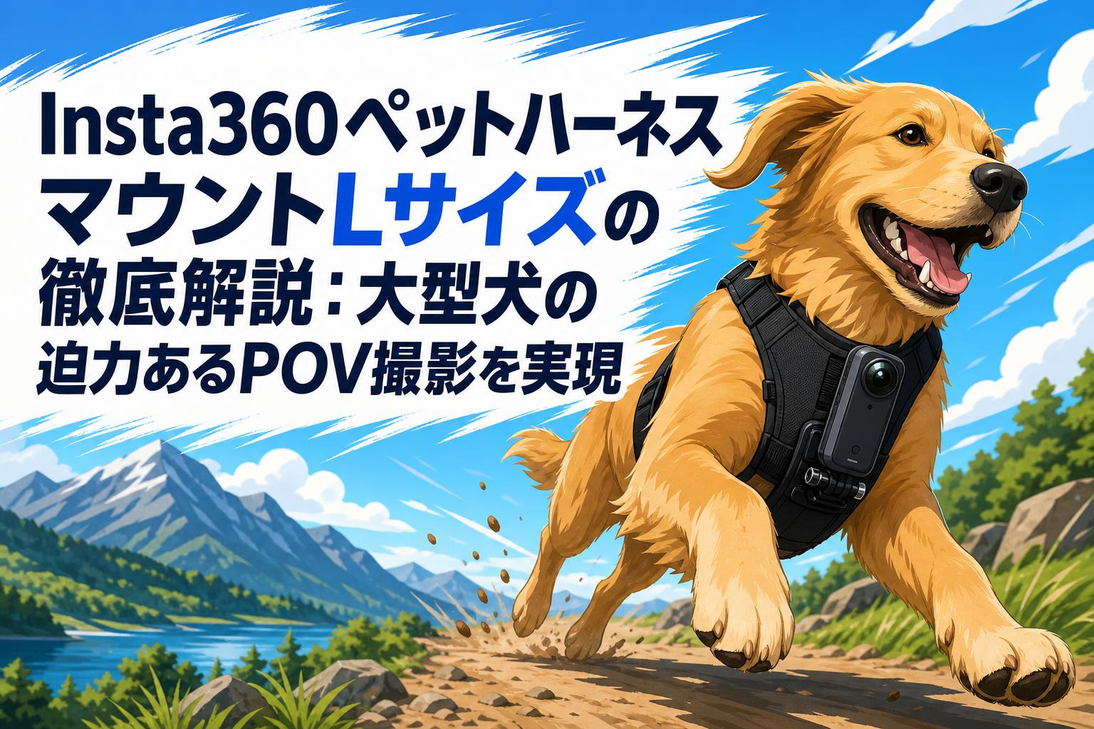 Insta360ペットハーネスマウントLサイズの徹底解説：大型犬の迫力ある