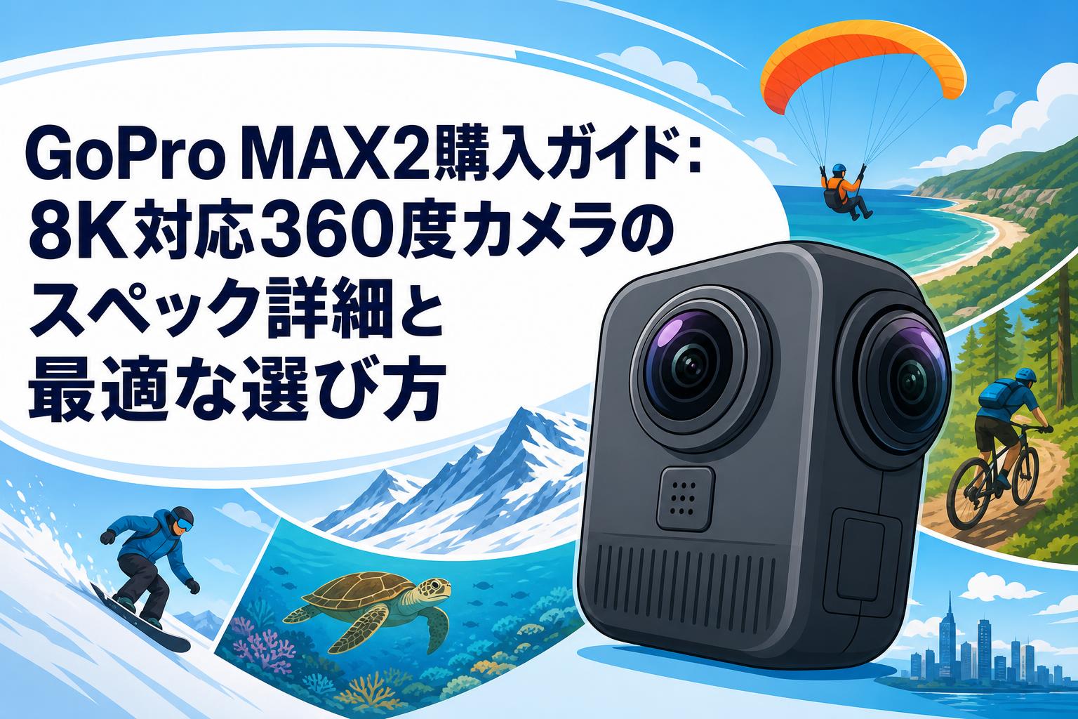 GoPro MAX2購入ガイド：8K対応360度カメラのスペック詳細と最適な
