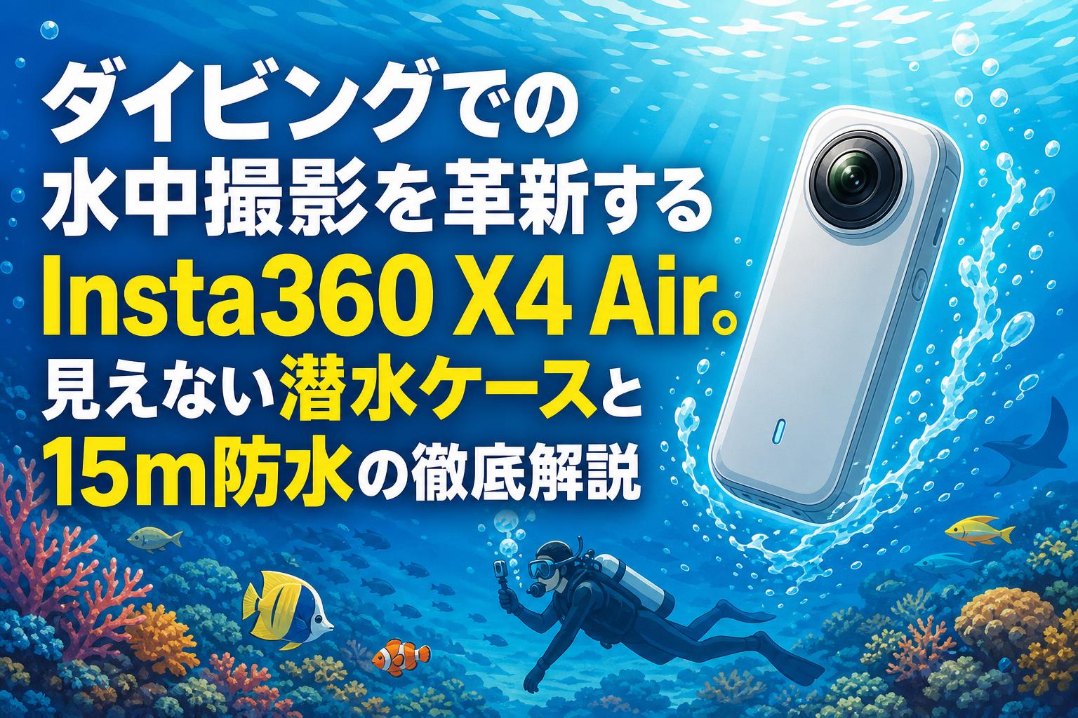ダイビングでの水中撮影を革新するInsta360 X4 Air。見えない潜水