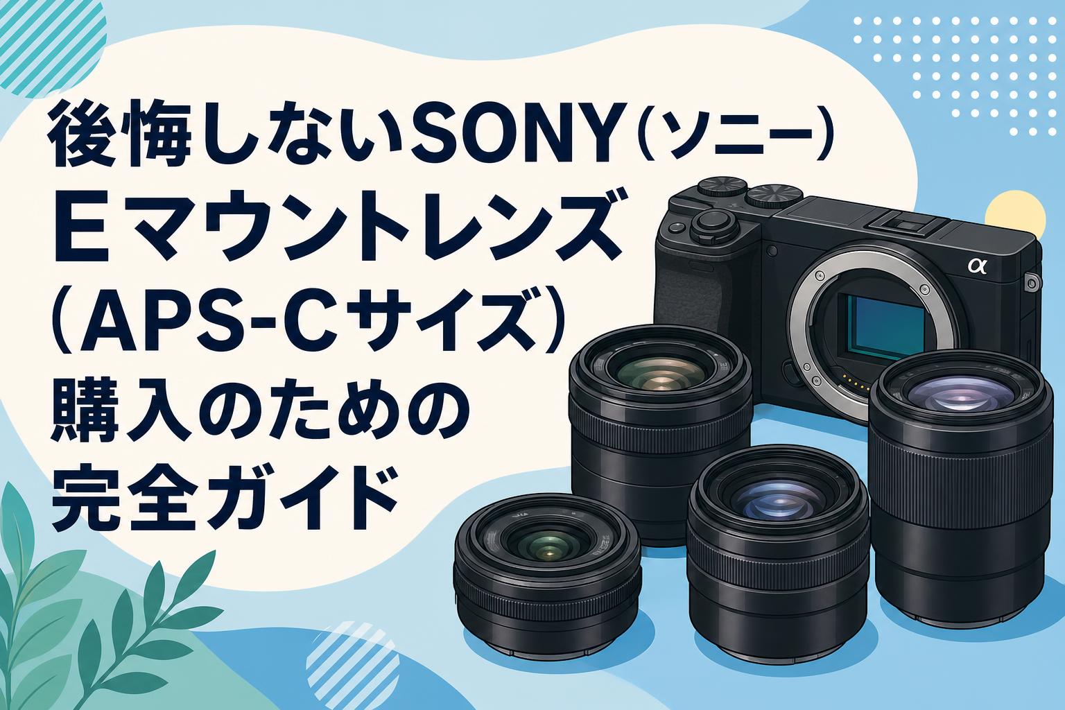 後悔しないSONY（ソニー）Eマウントレンズ（APS-Cサイズ）購入のための