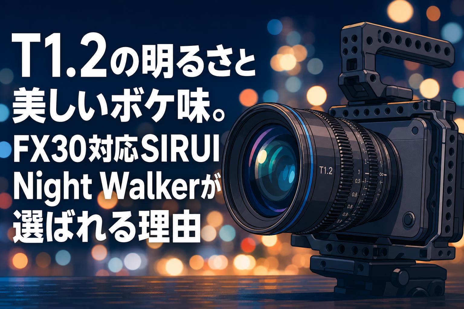 T1.2の明るさと美しいボケ味。FX30対応SIRUI Night Walkerが選ばれる