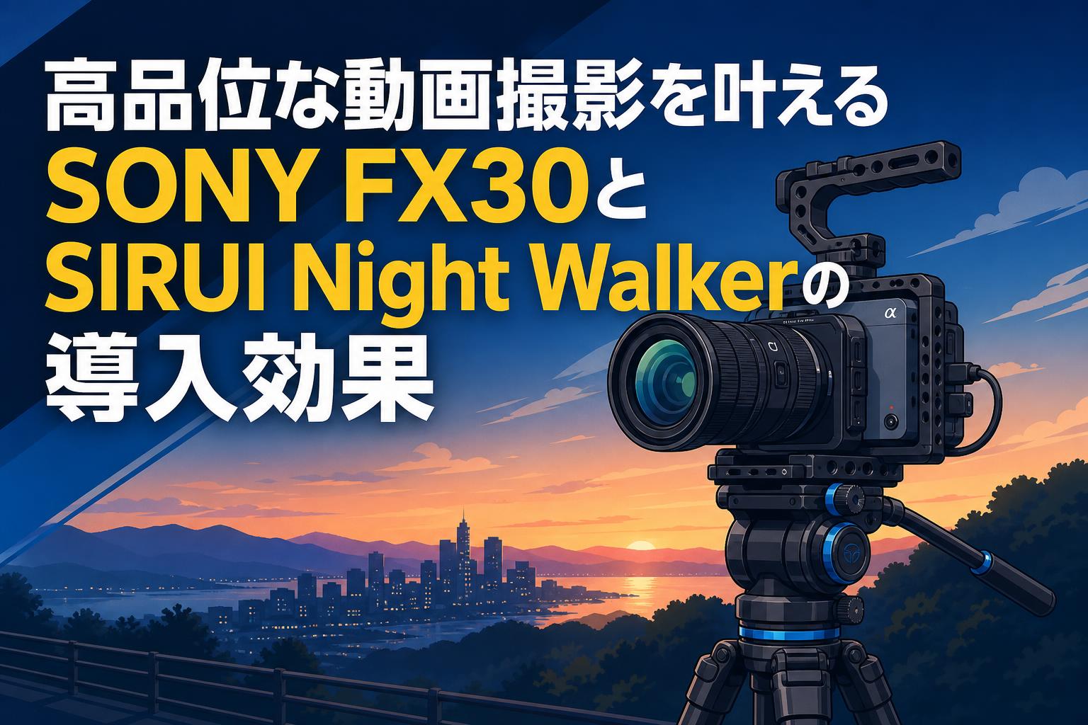 高品位な動画撮影を叶えるSONY FX30とSIRUI Night Walkerの導入効果