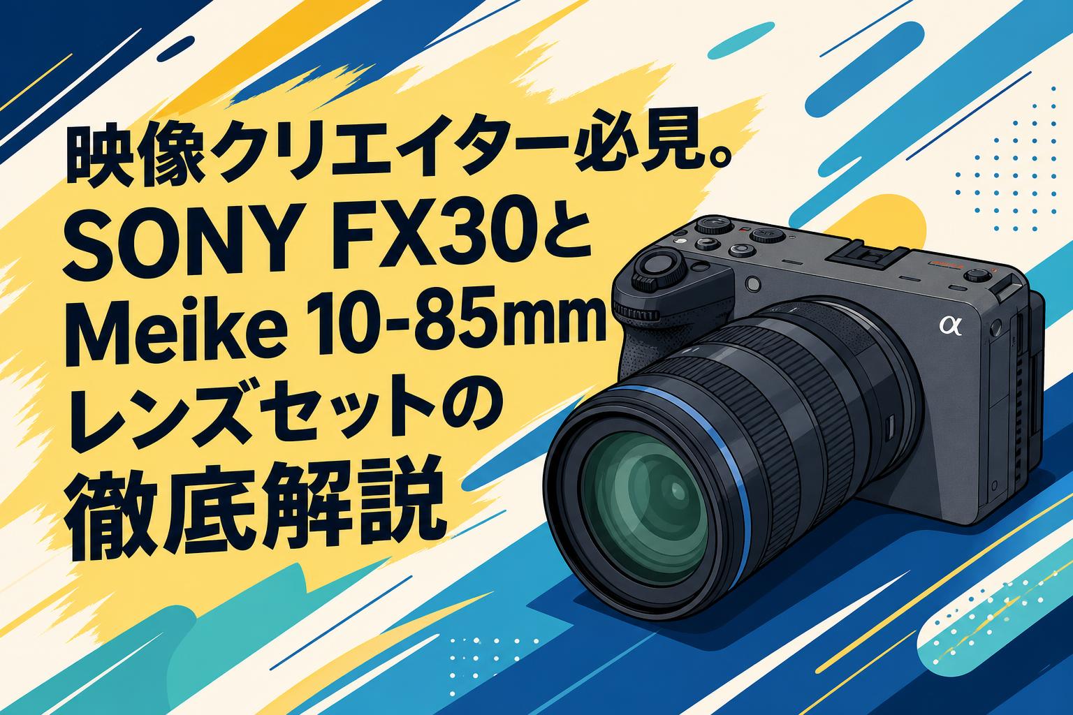 映像クリエイター必見。SONY FX30とMeike 10-85mmレンズセットの徹底