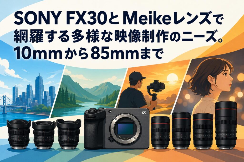 SONY FX30とMeikeレンズで網羅する多様な映像制作のニーズ。10mmから