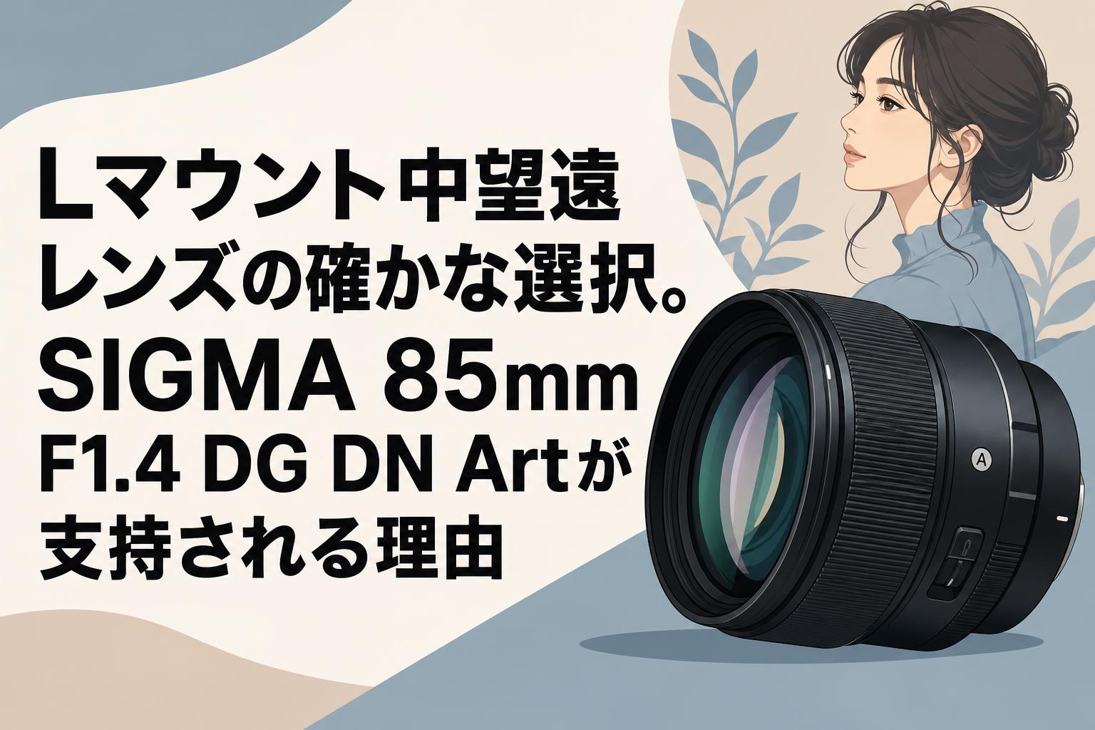 女性ワンオーナー SIGMA 85mm F1.4 DG DN Art Lマウント Lマウント中望遠レンズの確かな選択。SIGMA 85mm F1.4 DG DN Artが支持