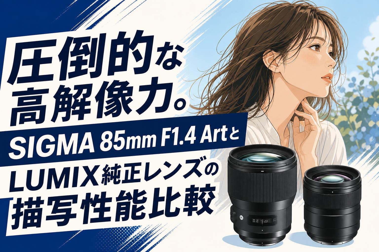 圧倒的な高解像力。SIGMA 85mm F1.4 ArtとLUMIX純正レンズの描写性能