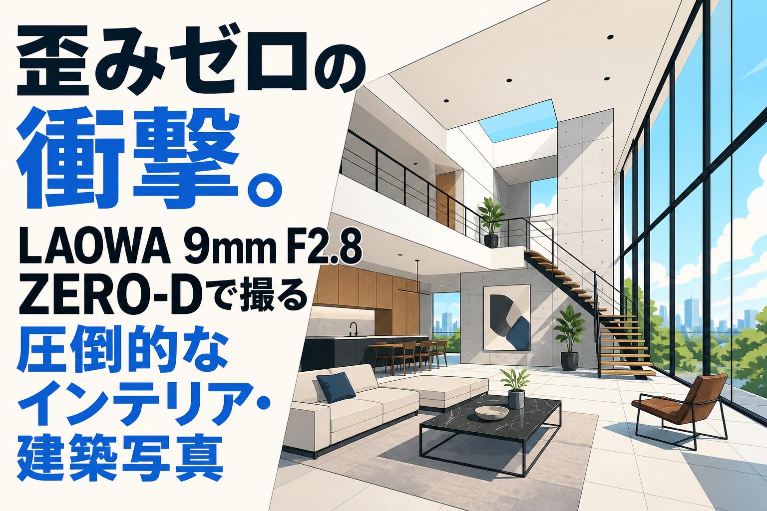 歪みゼロの衝撃。LAOWA 9mm F2.8 ZERO-Dで撮る圧倒的なインテリア