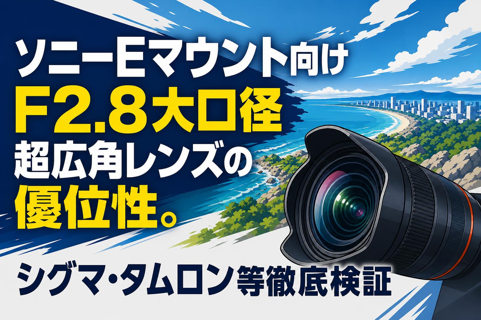 ソニーEマウント向けF2.8大口径超広角レンズの優位性。シグマ