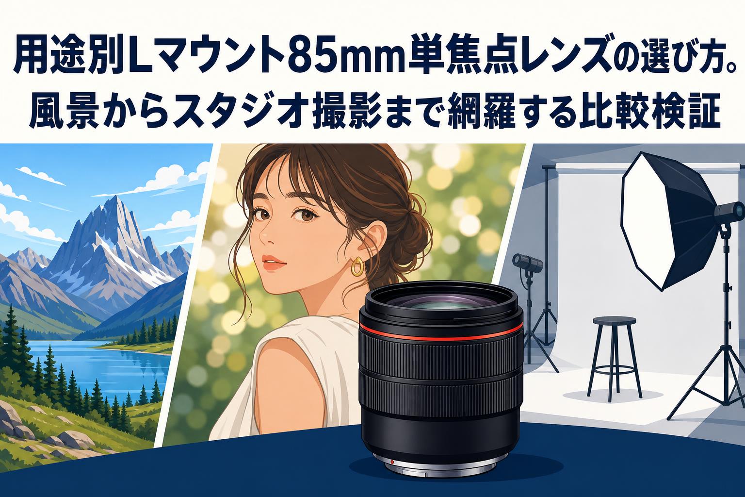 用途別Lマウント85mm単焦点レンズの選び方。風景からスタジオ撮影まで