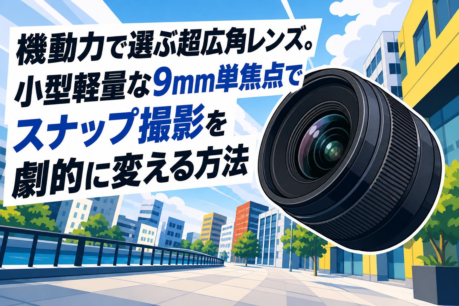 機動力で選ぶ超広角レンズ。小型軽量な9mm単焦点でスナップ撮影を劇的