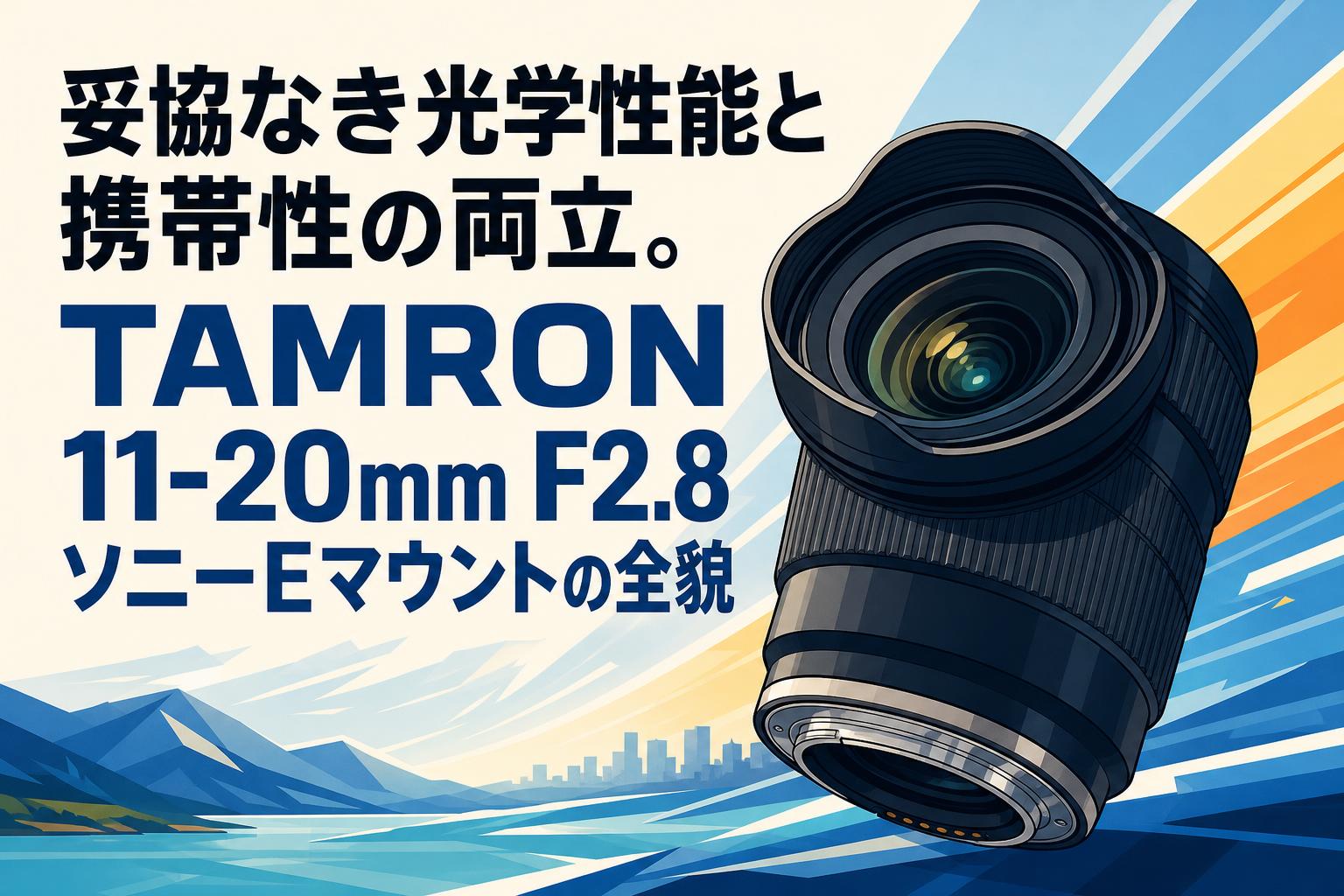 妥協なき光学性能と携帯性の両立。TAMRON 11-20mm F2.8 ソニーE