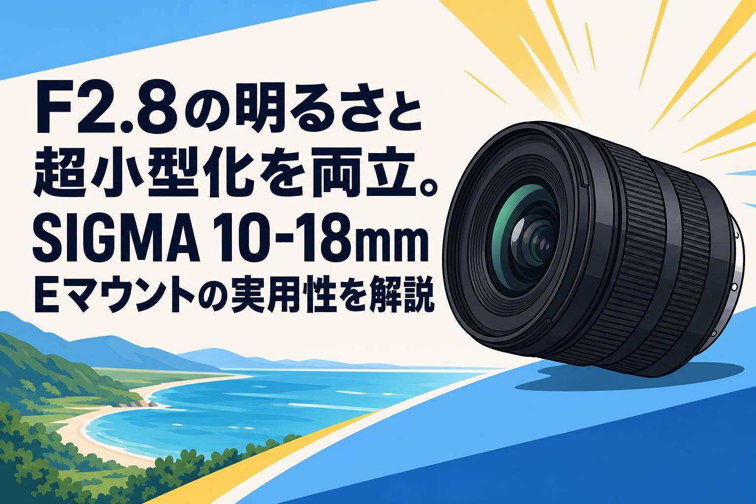 F2.8の明るさと超小型化を両立。SIGMA 10-18mm Eマウントの実用性を