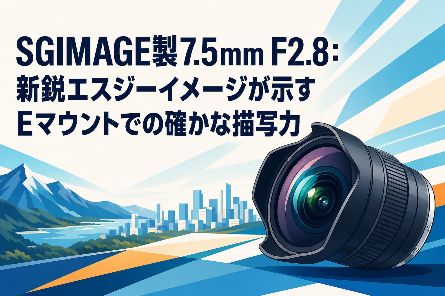 SGIMAGE製7.5mm F2.8：新鋭エスジーイメージが示すEマウントでの確かな