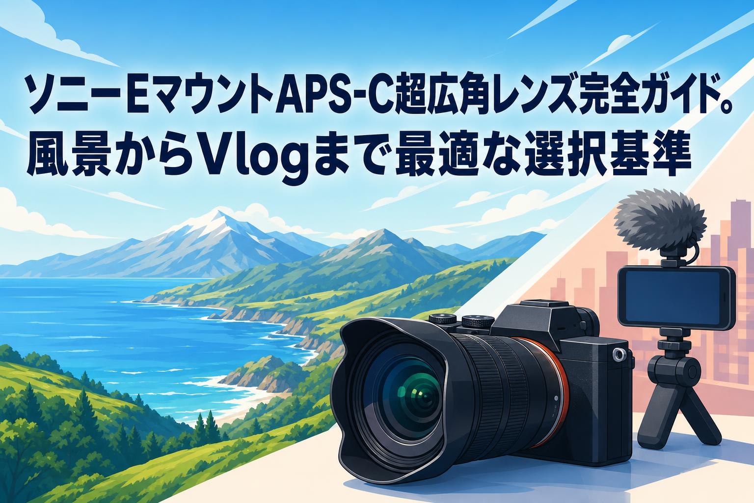 ソニーEマウントAPS-C超広角レンズ完全ガイド。風景からVlogまで最適な