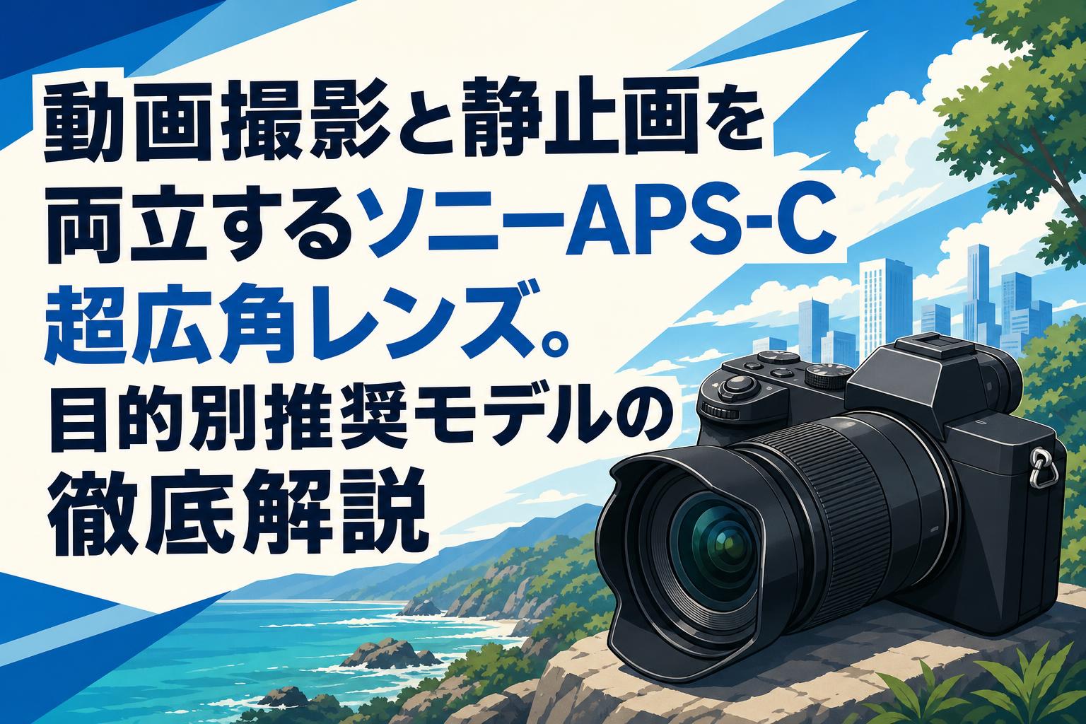 動画撮影と静止画を両立するソニーAPS-C超広角レンズ。目的別推奨