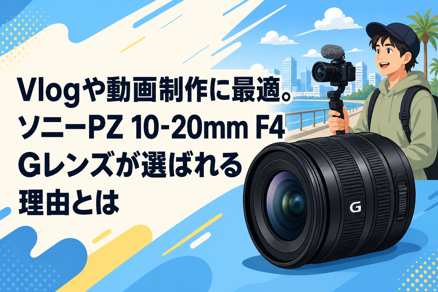 Vlogや動画制作に最適。ソニーPZ 10-20mm F4 Gレンズが選ばれる理由と