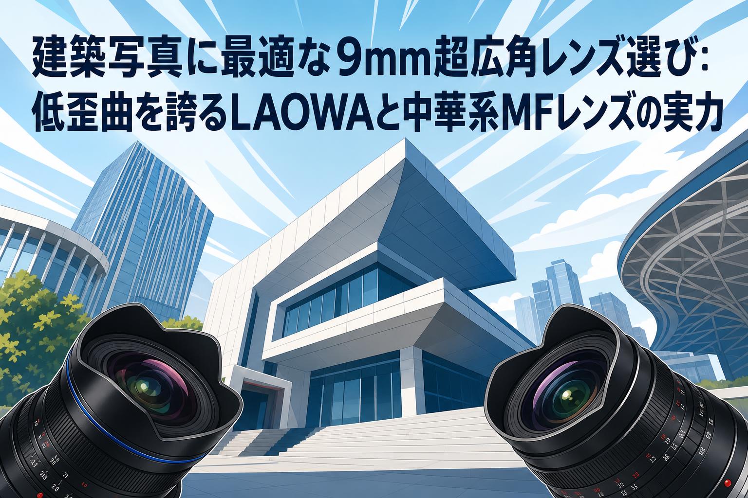 建築写真に最適な9mm超広角レンズ選び：低歪曲を誇るLAOWAと中華系MF