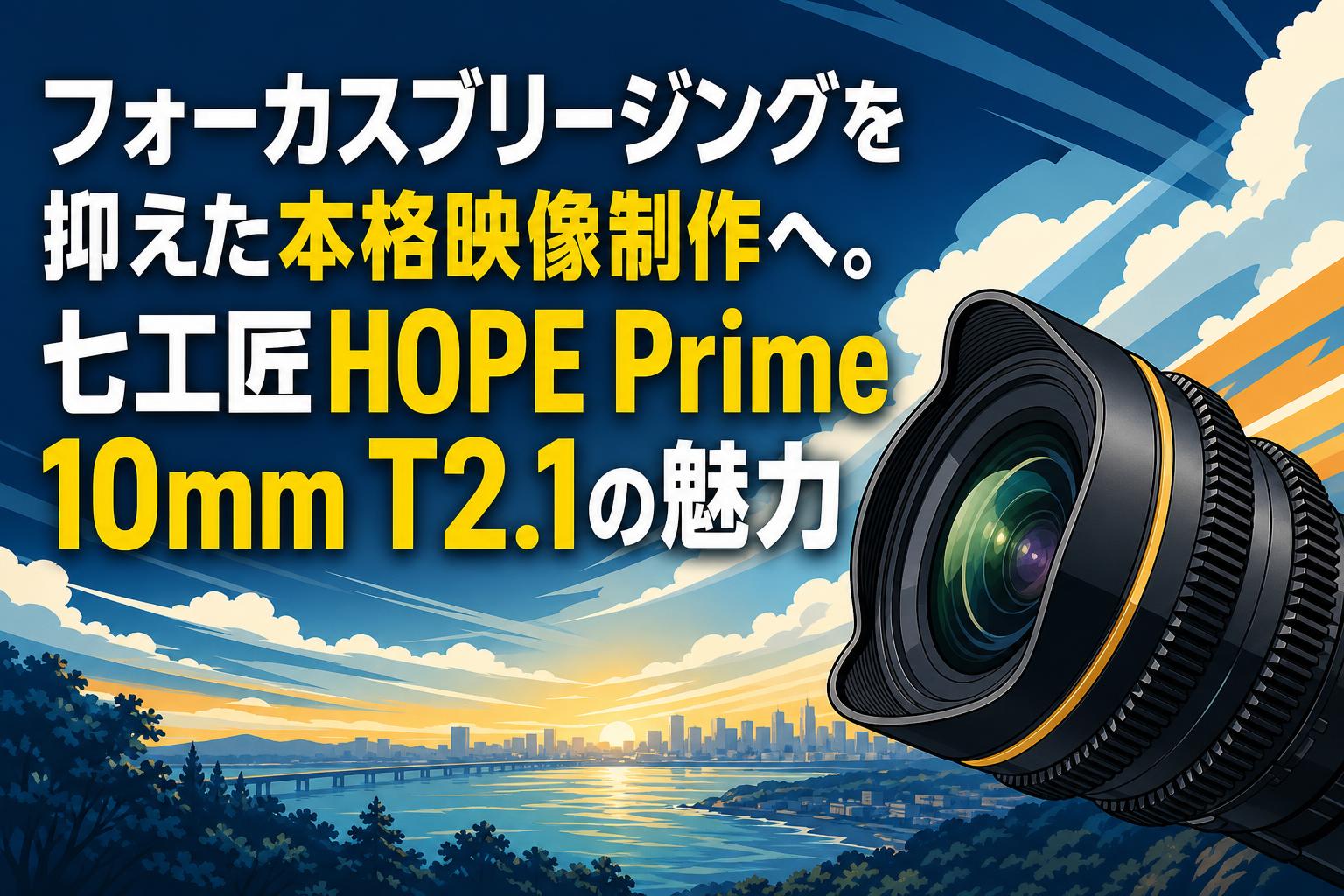 フォーカスブリージングを抑えた本格映像制作へ。七工匠HOPE Prime
