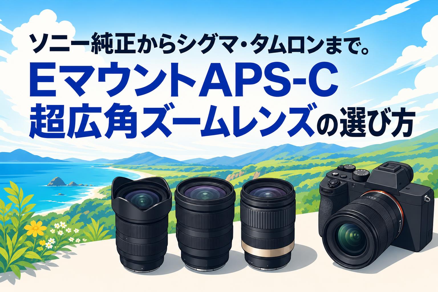 ソニー純正からシグマ・タムロンまで。EマウントAPS-C超広角ズーム