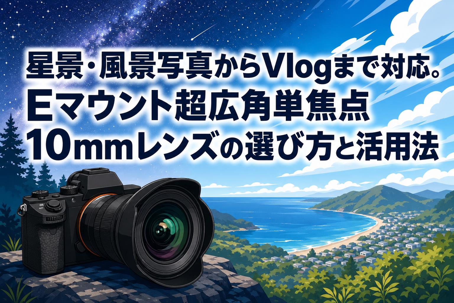 星景・風景写真からVlogまで対応。Eマウント超広角単焦点10mmレンズの