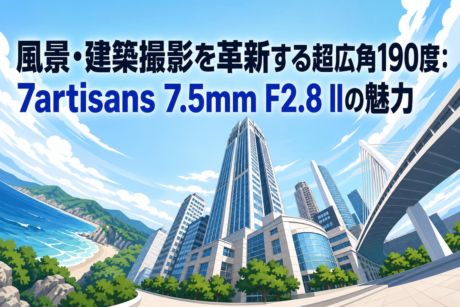 撮影参考用 風景・建築撮影を革新する超広角190度：7artisans 7.5mm F2.8 IIの魅力